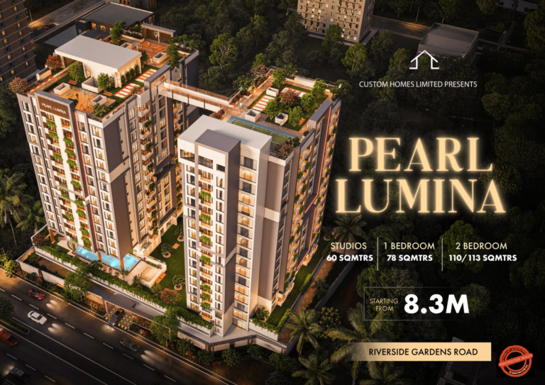 PEARL LUMINA Riverside Drive, Nairobi. Studio, 1 and 2 Bedrooms for sale from Ksh. 8.3m