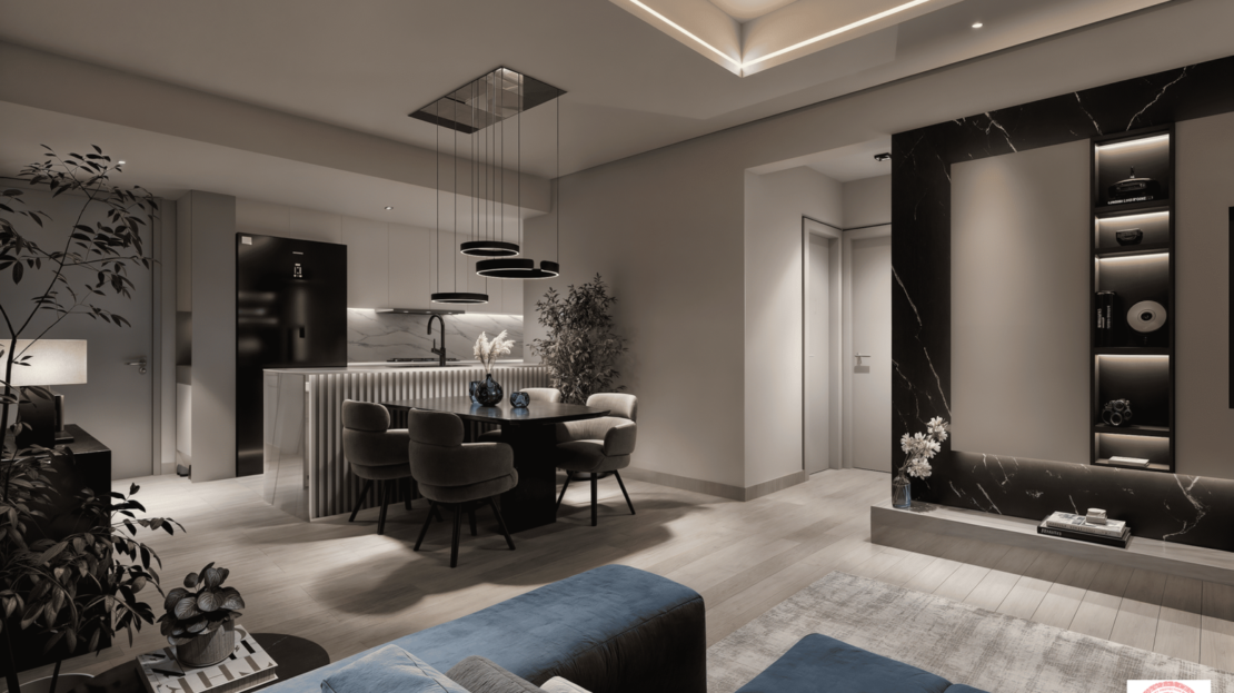 dining3-scaled at  Montbleu Luxury Apartments For Sale In Nairobi With Rooftop Pool. 1 & 2 Bedrooms, Westlands