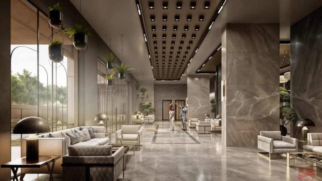 lobby3-scaled at Sunset Park Apartments For Sale In Westlands, Nairobi 2 And 3 Bedrooms