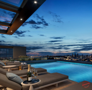 square at  Montbleu Luxury Apartments For Sale In Nairobi With Rooftop Pool. 1 & 2 Bedrooms, Westlands