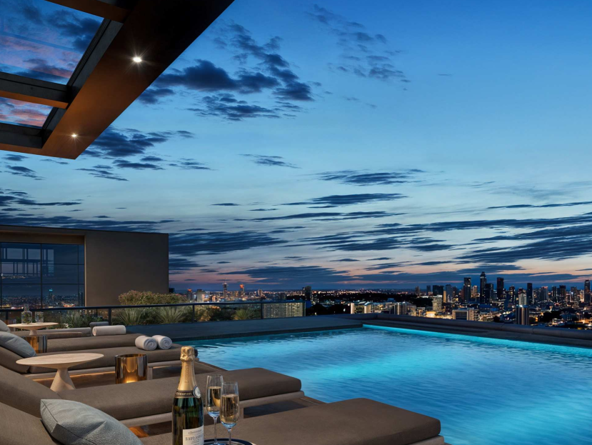 square at  Montbleu Luxury Apartments For Sale In Nairobi With Rooftop Pool. 1 & 2 Bedrooms, Westlands