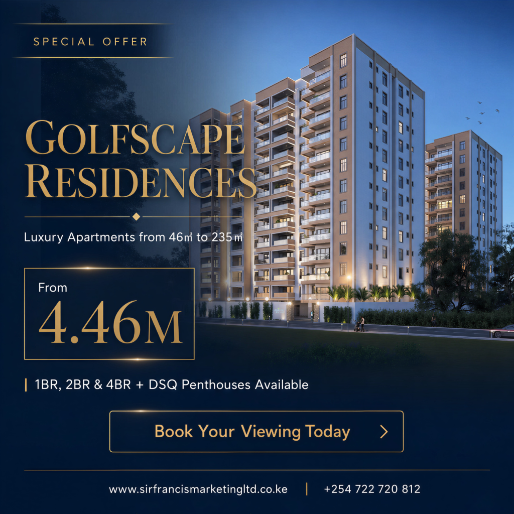 Golfscape Residences Kilimani Apartments from KES 5.6M