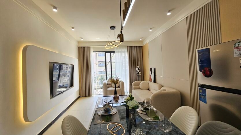 Modern cafeteria and restaurant area at Luster Arbor Residency