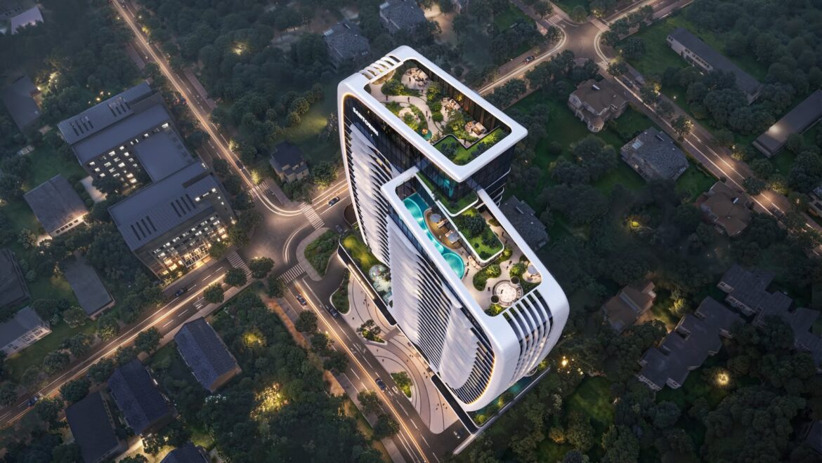 Santorini Residences Westlands rooftop pool view